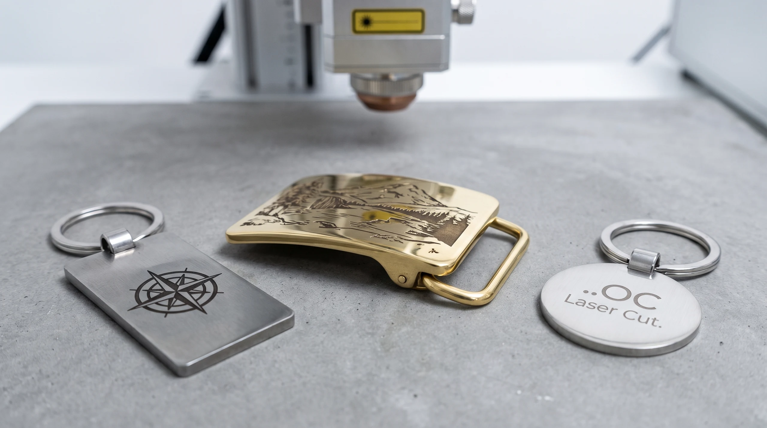 Laser engraving on metal products by OC LaserCut in Orange County